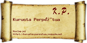 Kurusta Perpétua névjegykártya
